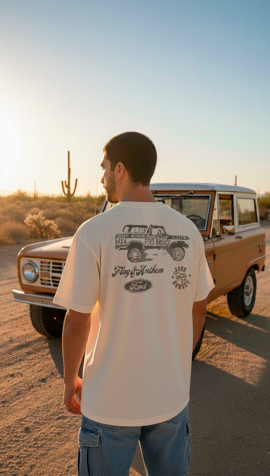 Camiseta Oversize Bronco - Off White