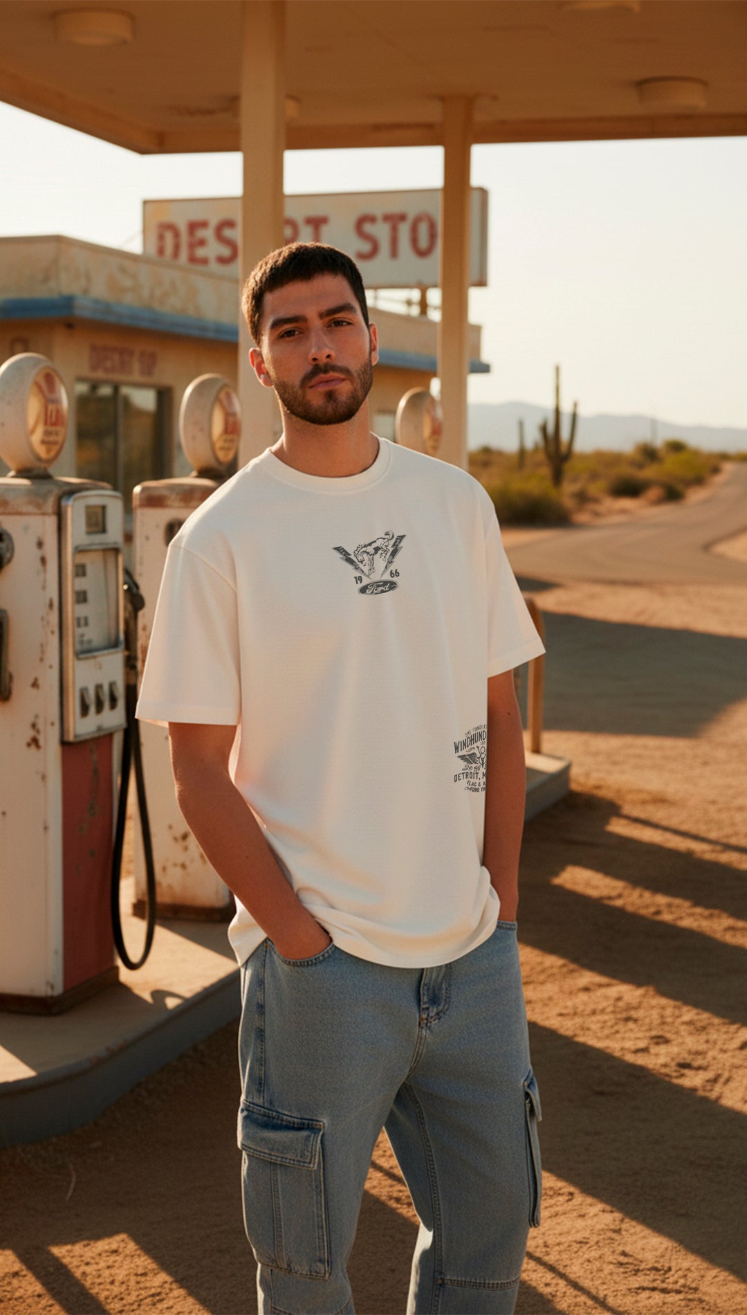Camiseta Oversize Bronco - Off White