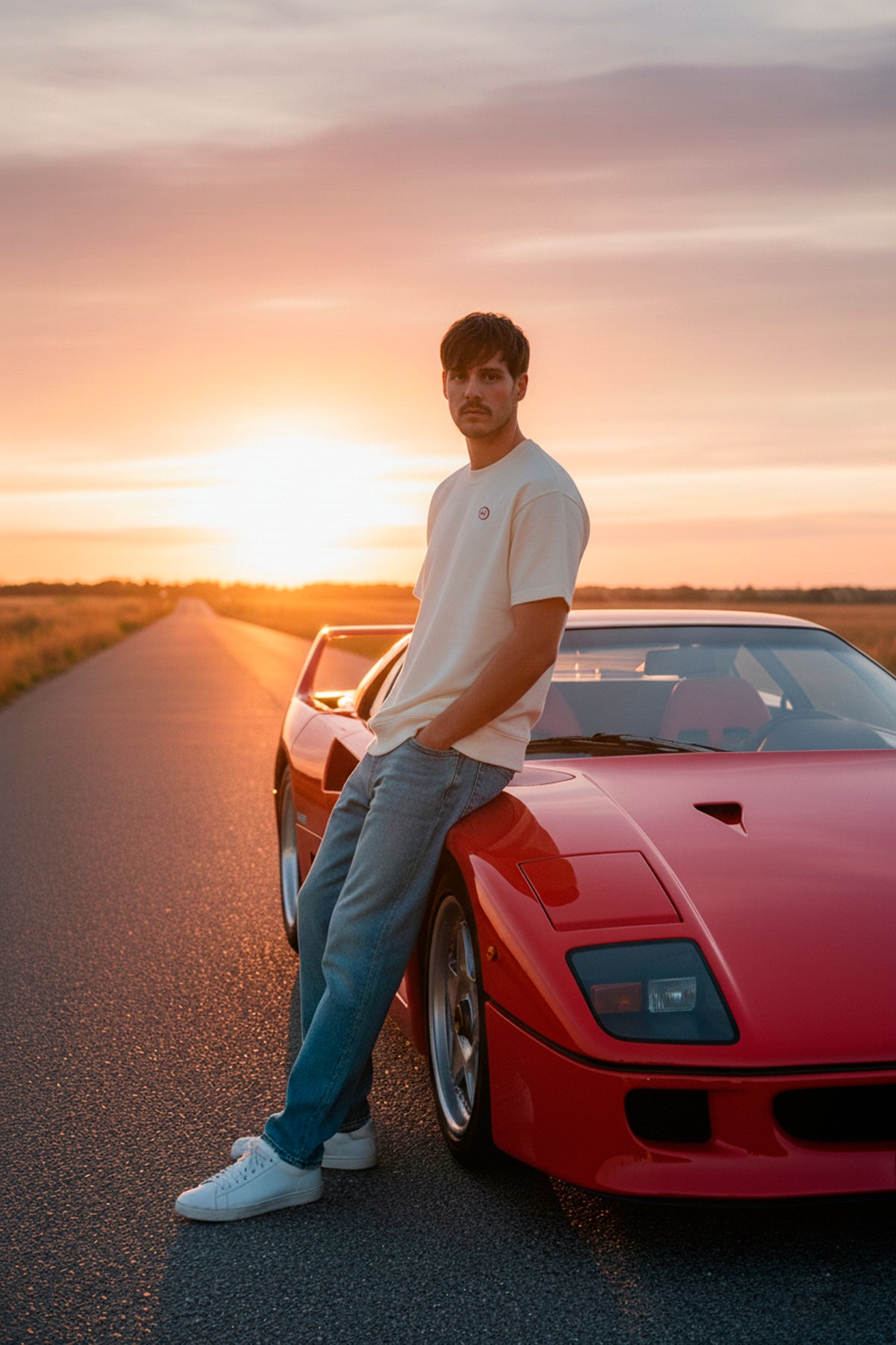 Camiseta Ferrari F40 - Off White