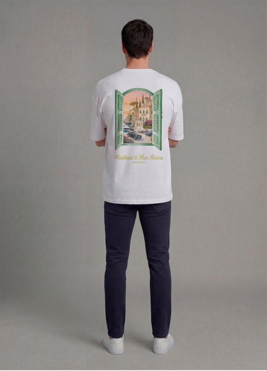 Camiseta Oversize WH Riviera -Blanco