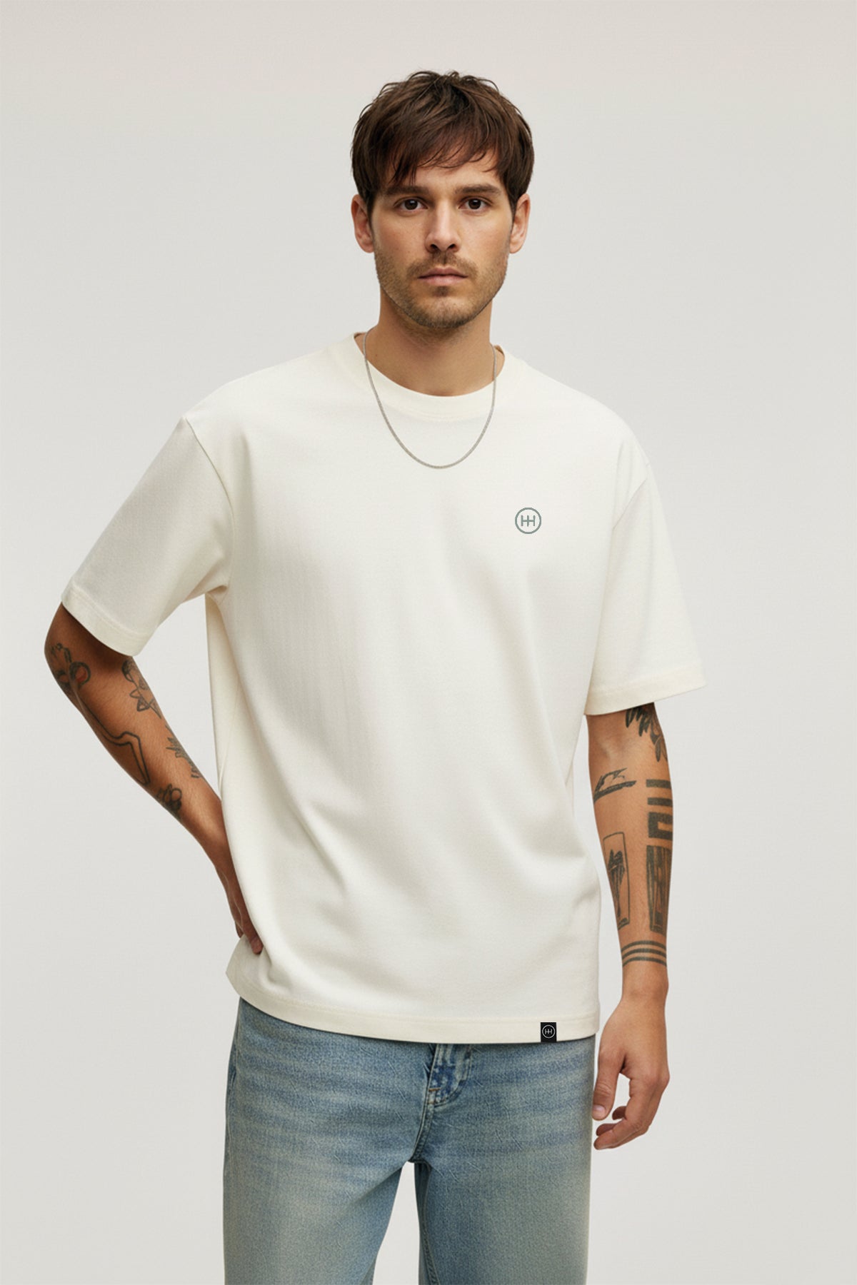 Camiseta Regular Estructura 4x4 - Off White