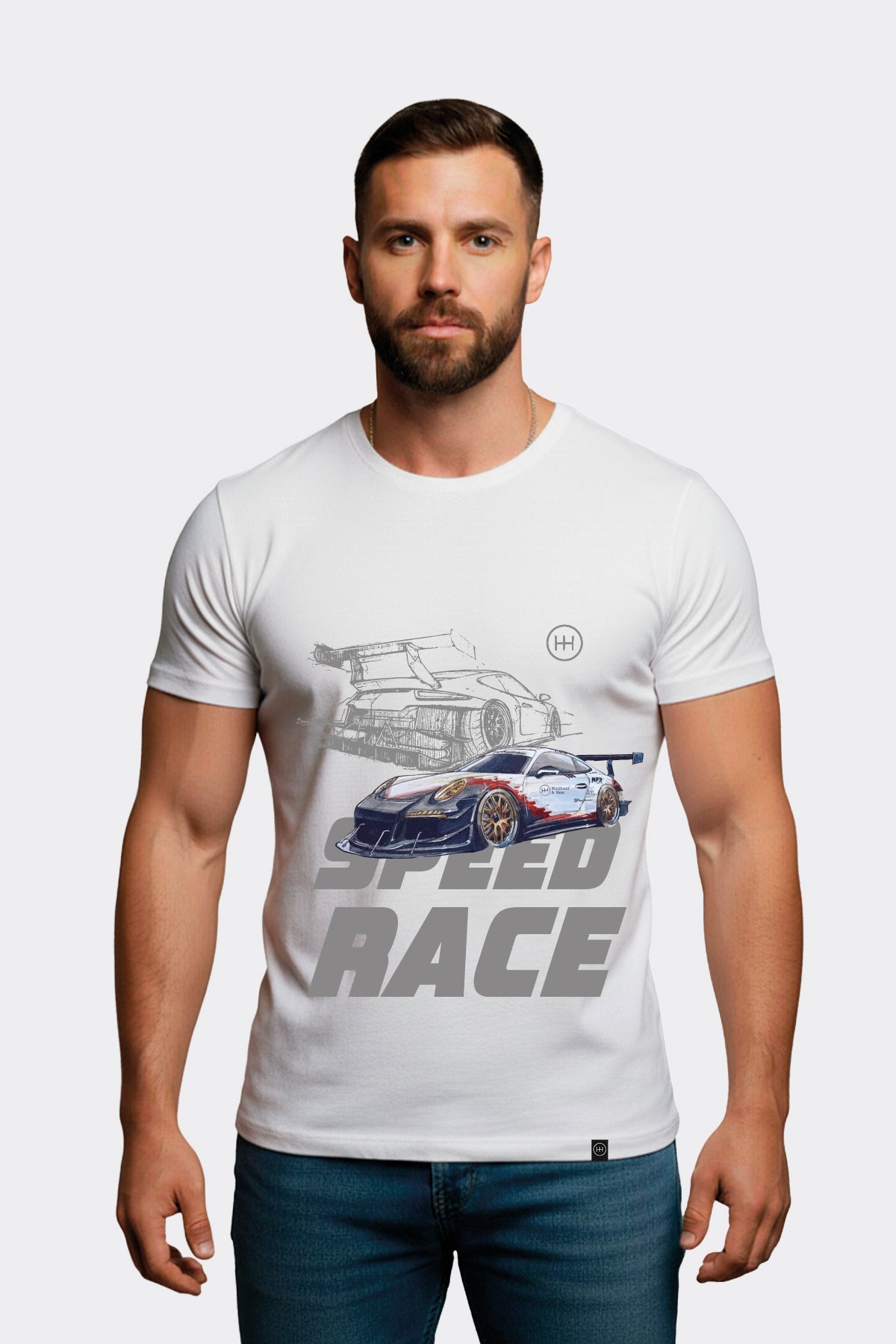 Camiseta Speed Race - Blanco