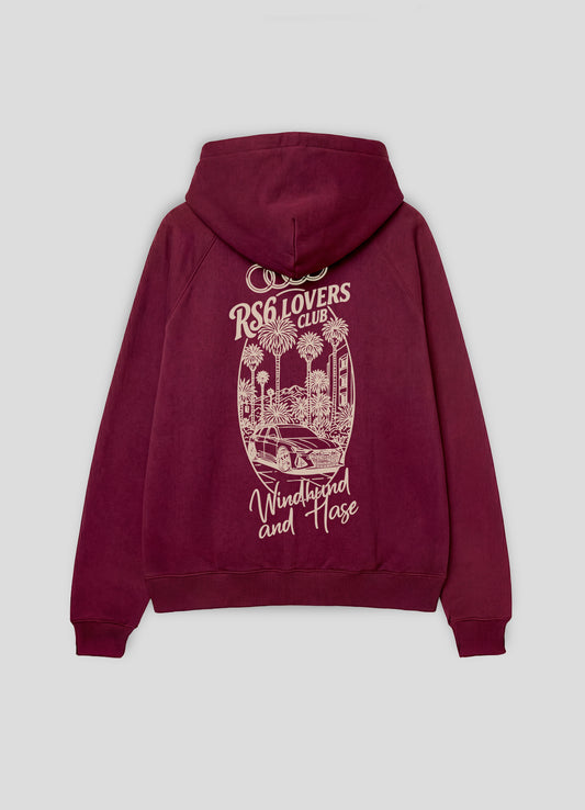 Hoodie Audi RS6 Lovers - Burdeos