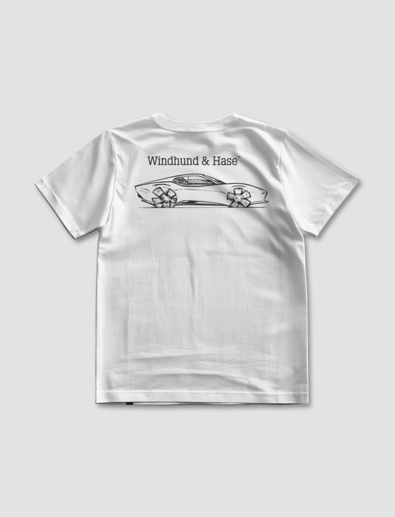 Camiseta Boceto - Blanco - Windhund and Hase