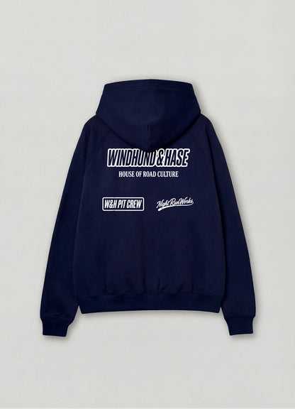 Sudadera Zip - Windhund Pit Crew - French Marino