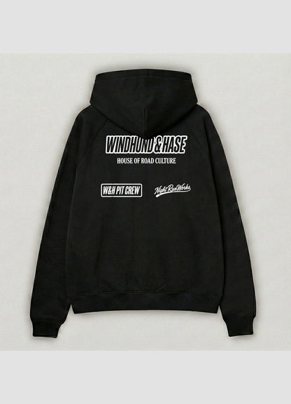 Sudadera Zip - Windhund Pit Crew - Negro