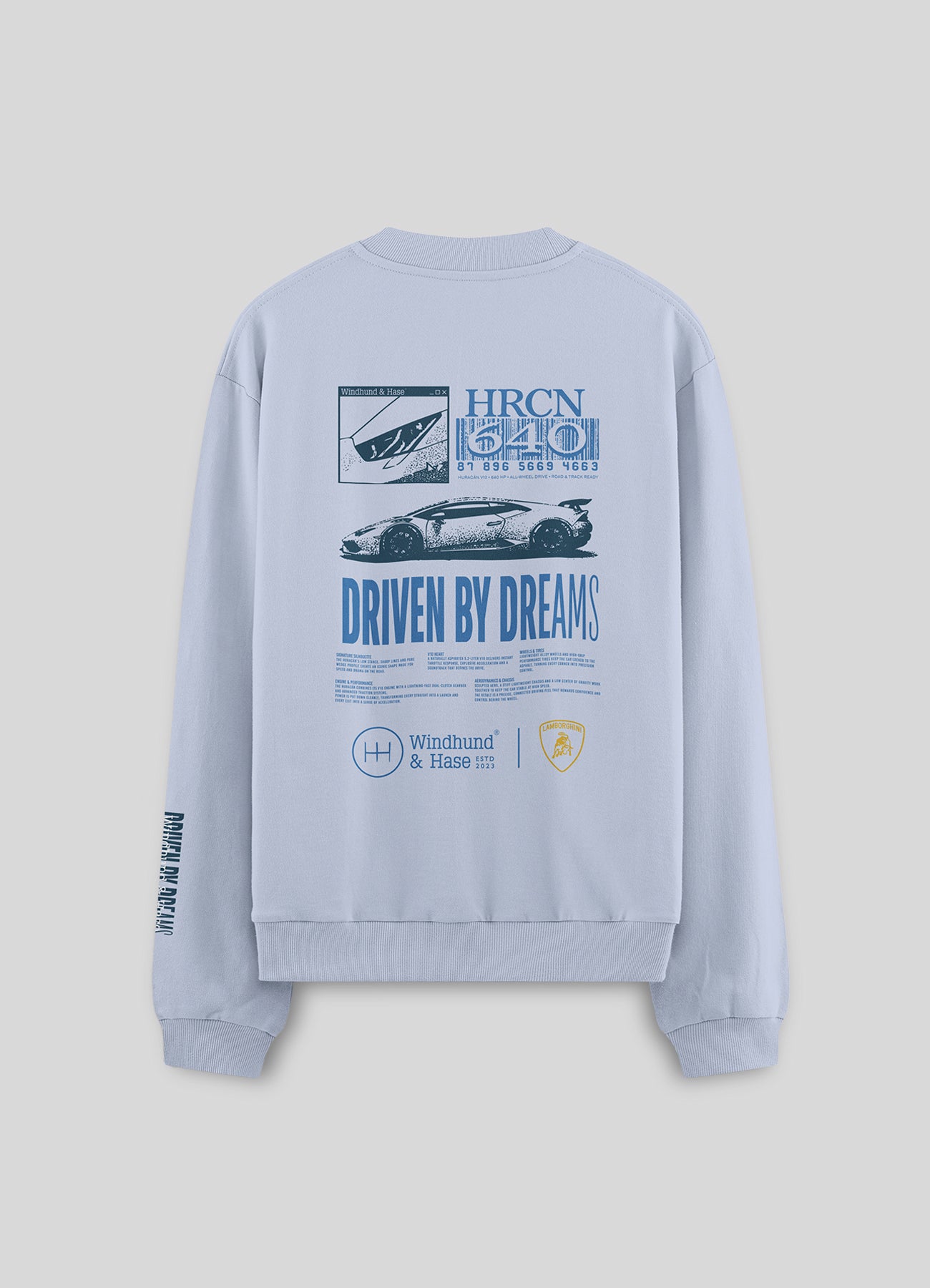 Sudadera Huracan 640 - Azul Glaciar