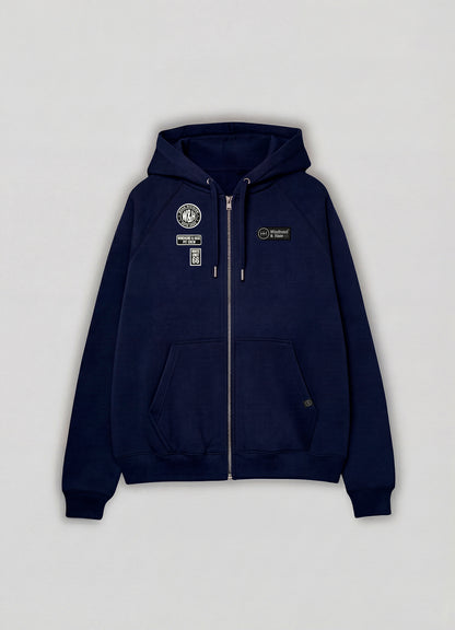 Sudadera Zip - Windhund Pit Crew - French Marino