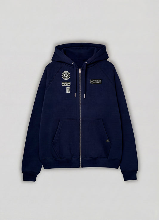 Sudadera Zip - Windhund Pit Crew - French Marino