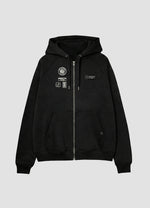Sudadera Zip - Windhund Pit Crew - Negro