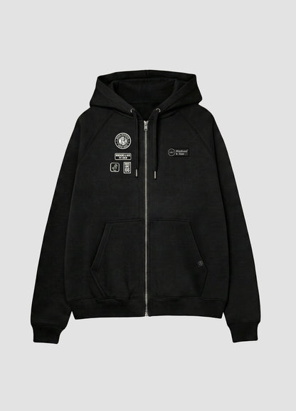 Sudadera Zip - Windhund Pit Crew - Negro