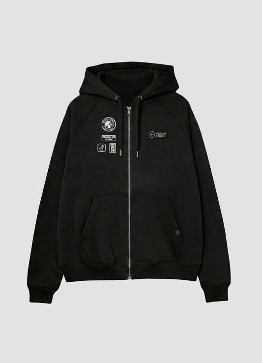 Sudadera Zip - Windhund Pit Crew - Negro