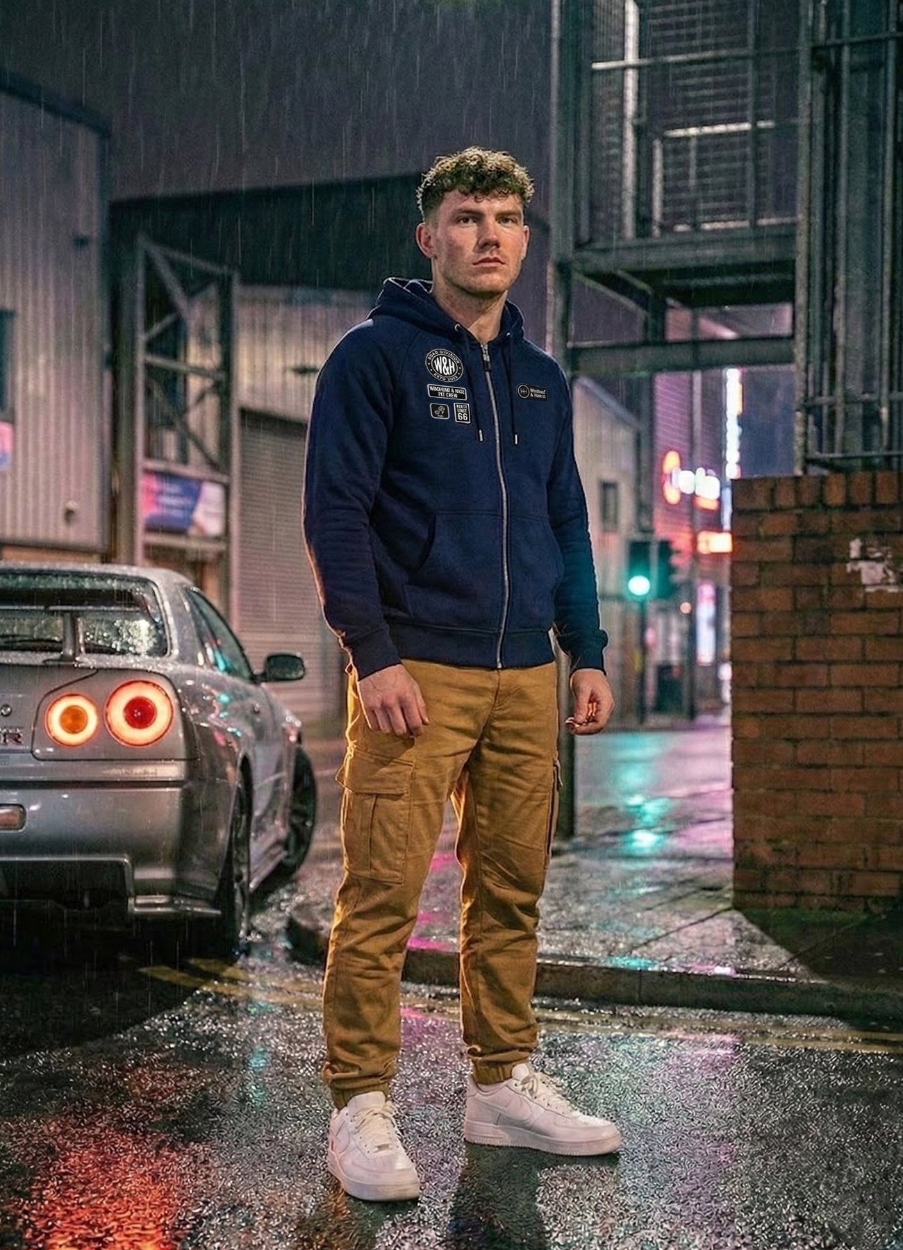 Sudadera Zip - Windhund Pit Crew - French Marino