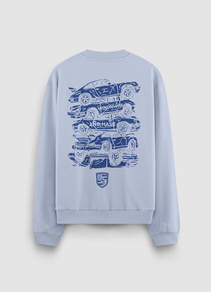 Sudadera Cuello Redondo Crash Porsche - Azul