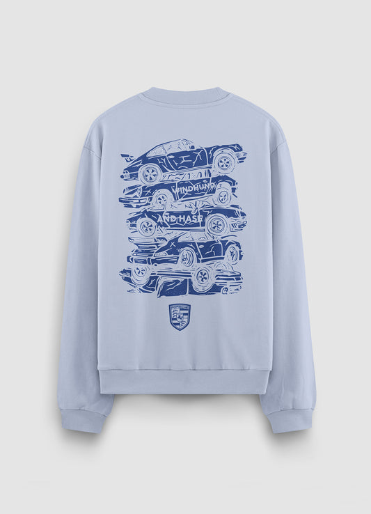 Sudadera Cuello Redondo Crash Porsche - Azul