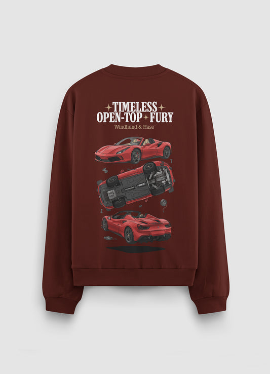 Sudadera Cuello Redondo Ferrari Spider - Burdeos