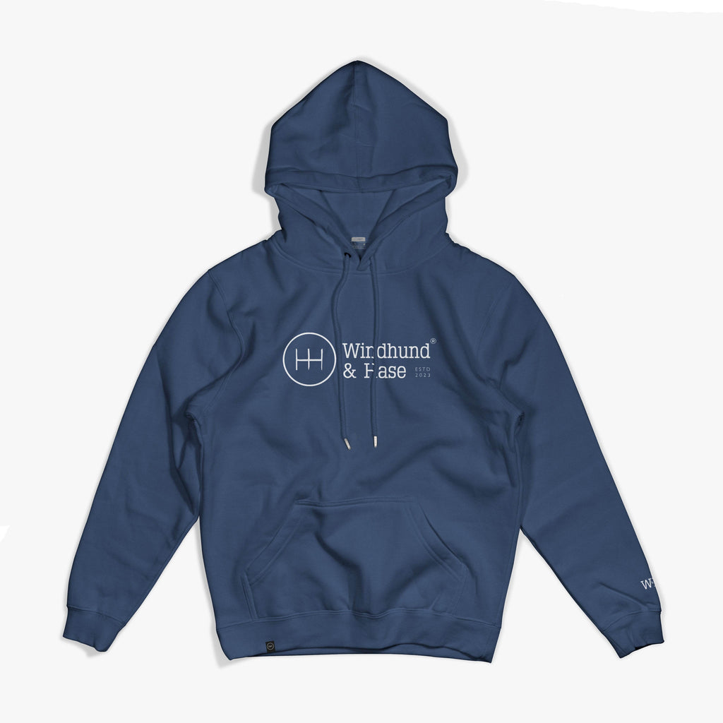 Sudadera Capucha Básica Logo - Azul - Windhund and Hase