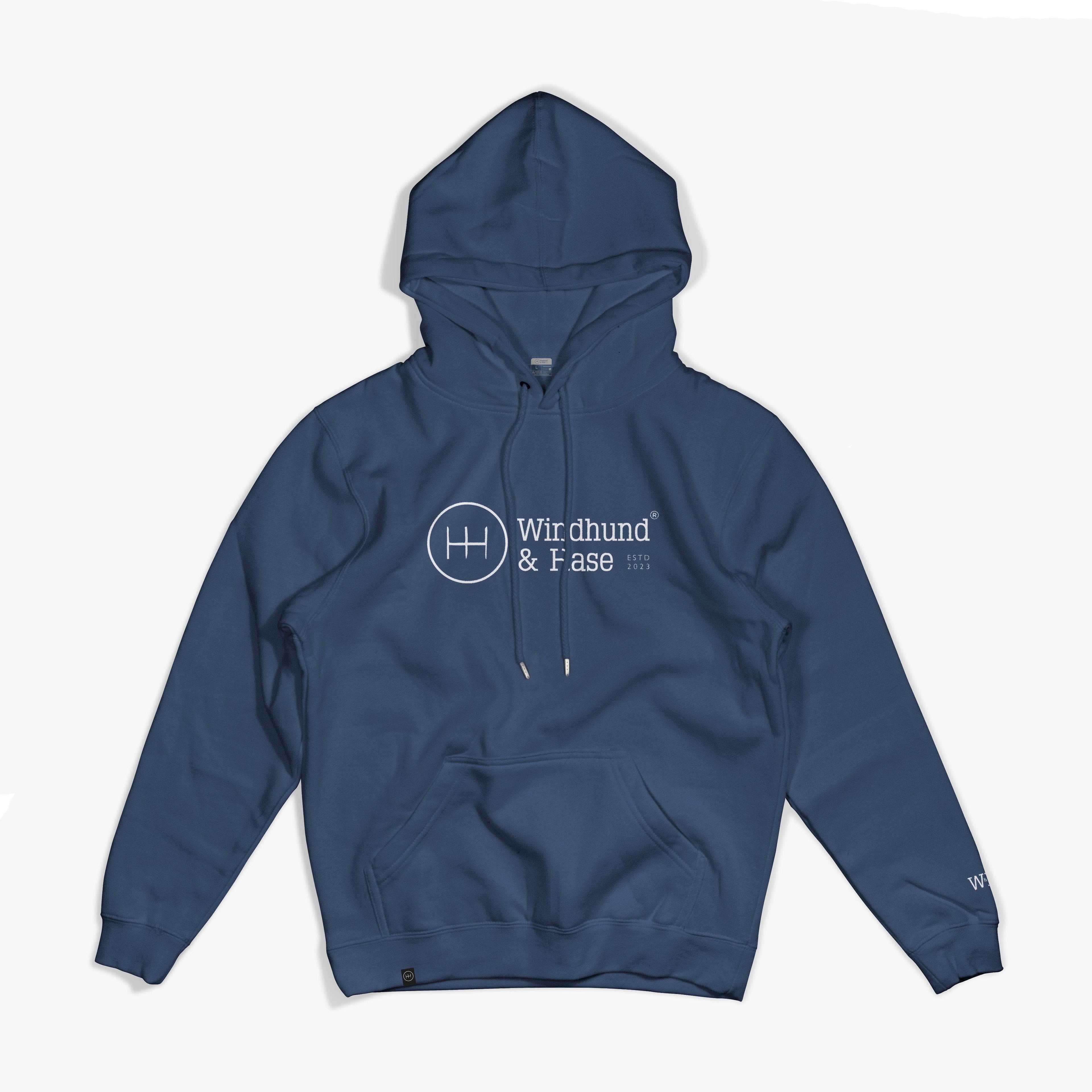 Sudadera Capucha Básica Logo - Azul - Windhund and Hase