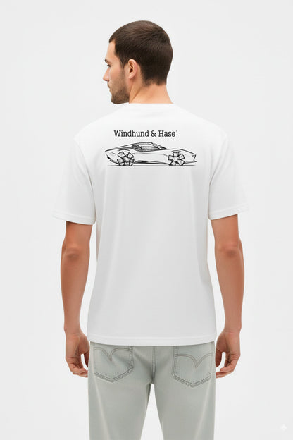 Camiseta Boceto - Blanco - Windhund and Hase