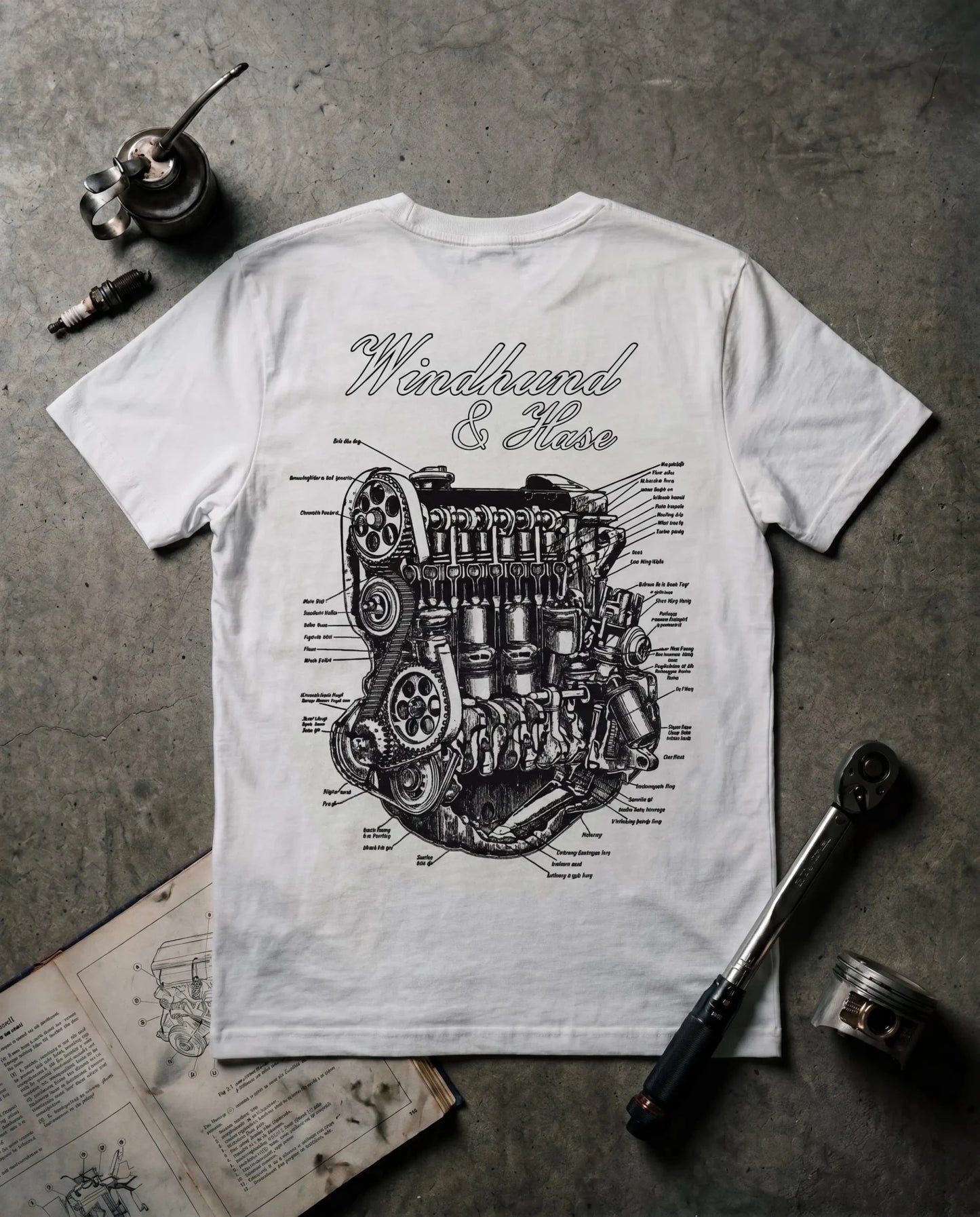 Camiseta Combustión - Windhund and Hase