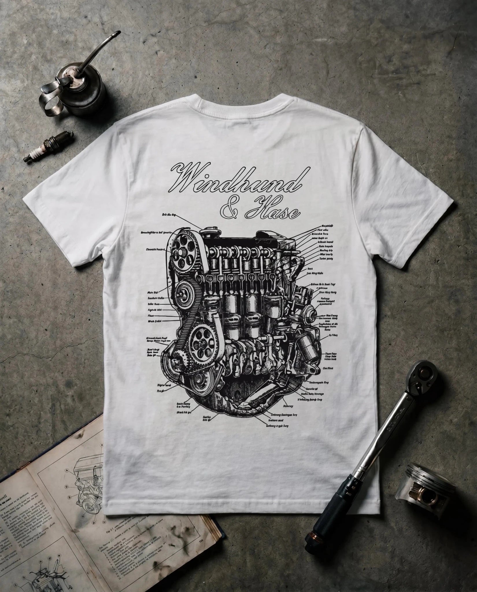 Camiseta Combustión - Windhund and Hase