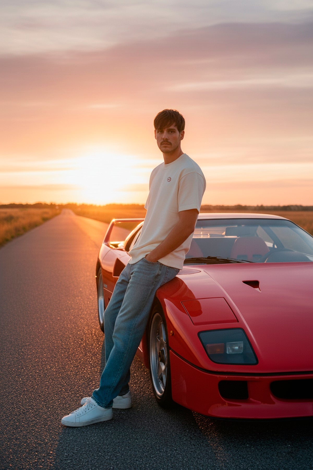 Camiseta Ferrari F40 - Off White - Windhund and Hase