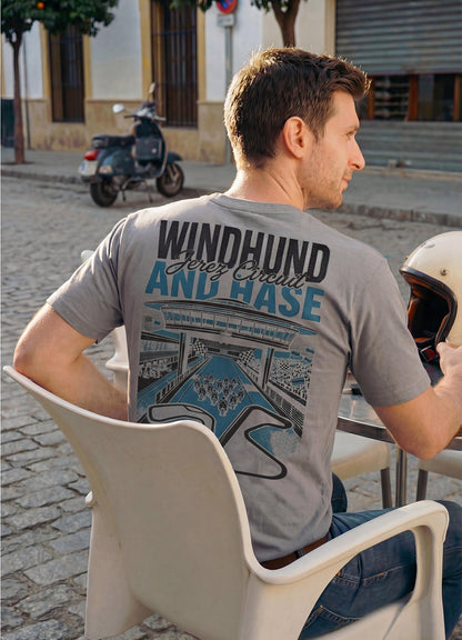 Camiseta Jerez "Grand Stand" Gris Puro - Windhund and Hase