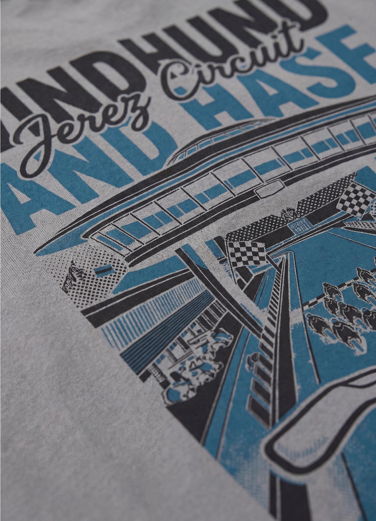 Camiseta Jerez "Grand Stand" Gris Puro - Windhund and Hase