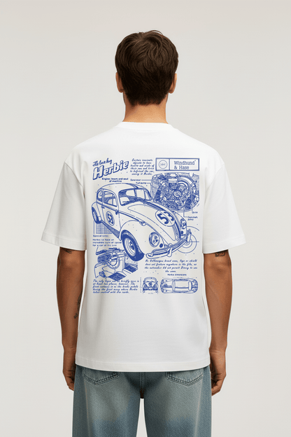 Camiseta Regular Blue Beatle - Blanco - Windhund and Hase