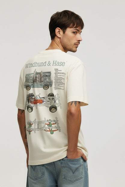 Camiseta Regular Estructura 4x4 - Off White - Windhund and Hase