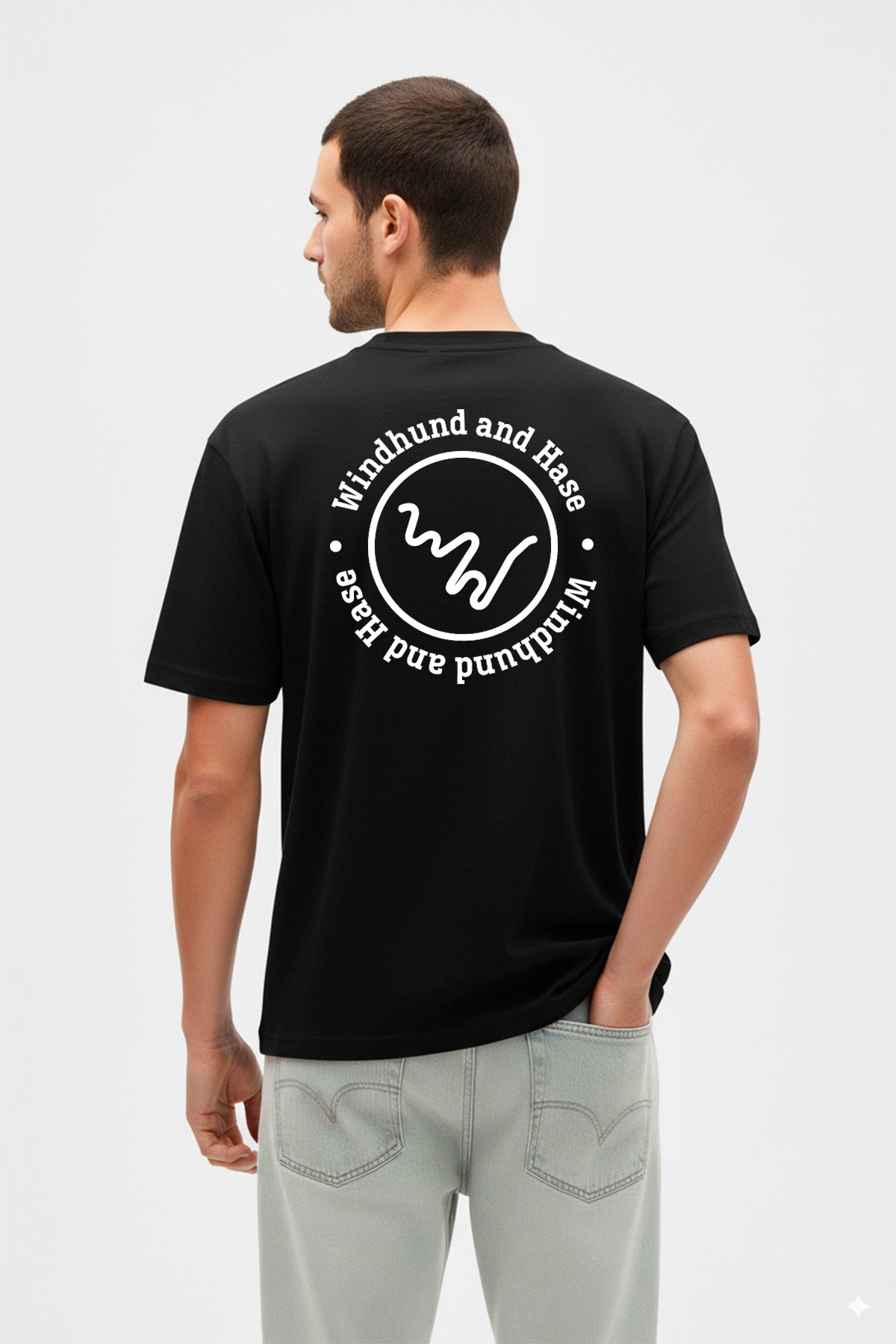 Camiseta Trazada - Negro - Windhund and Hase