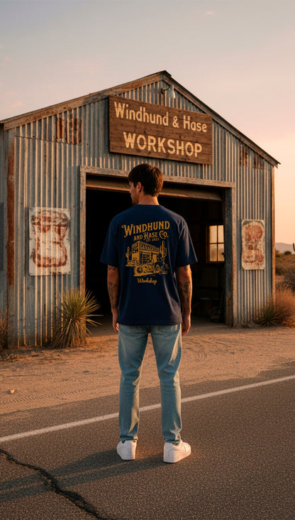 Camiseta Workshop - French Marino - Windhund and Hase