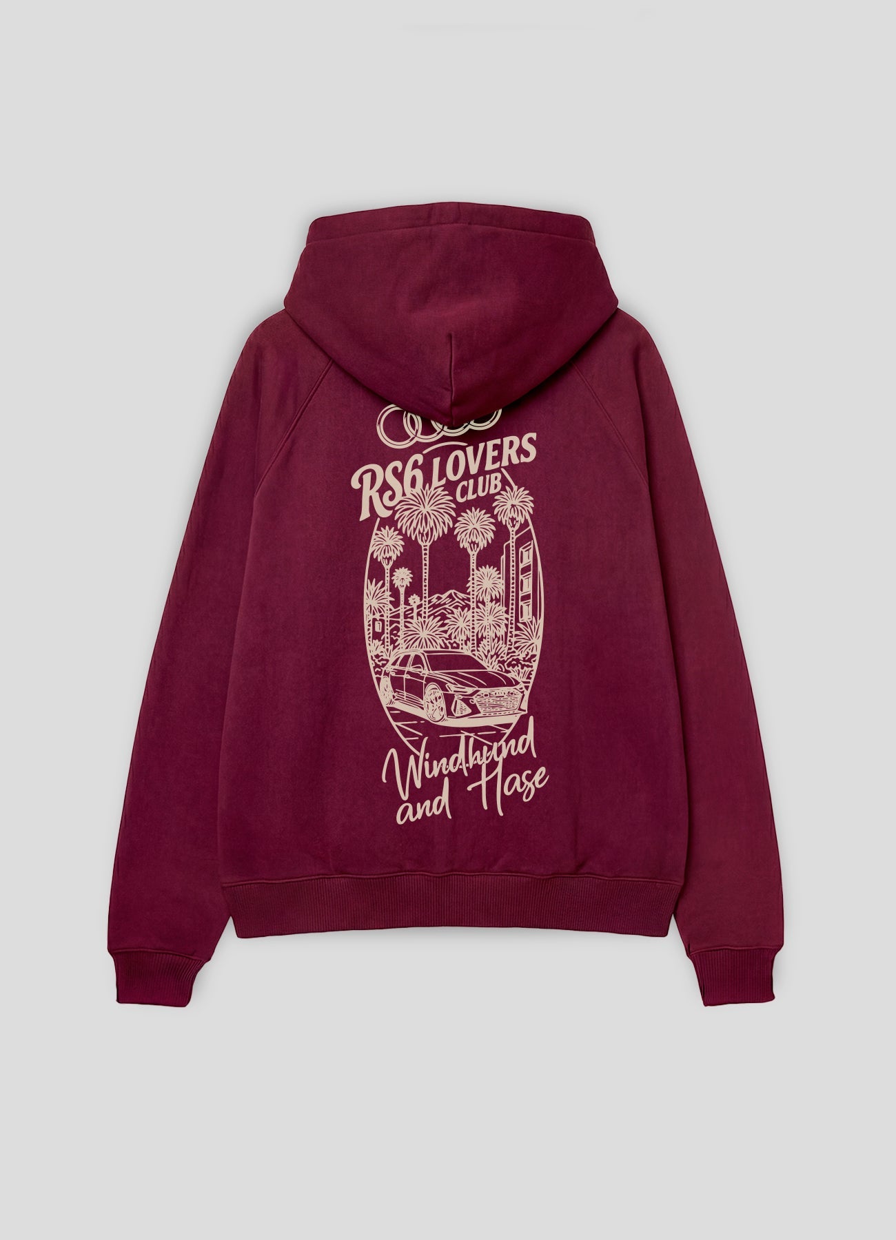 Hoodie Audi RS6 Lovers - Burdeos - Windhund and Hase