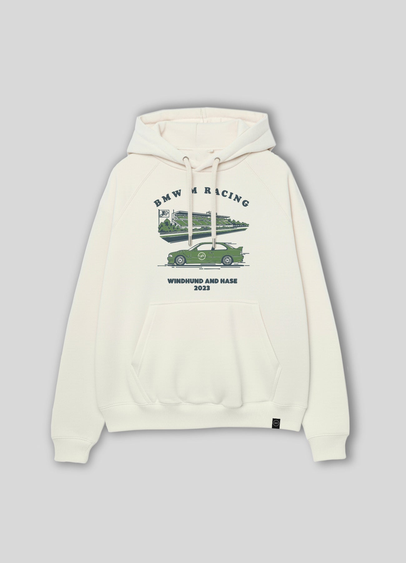 Hoodie BMW M Racing - Off White - Windhund and Hase