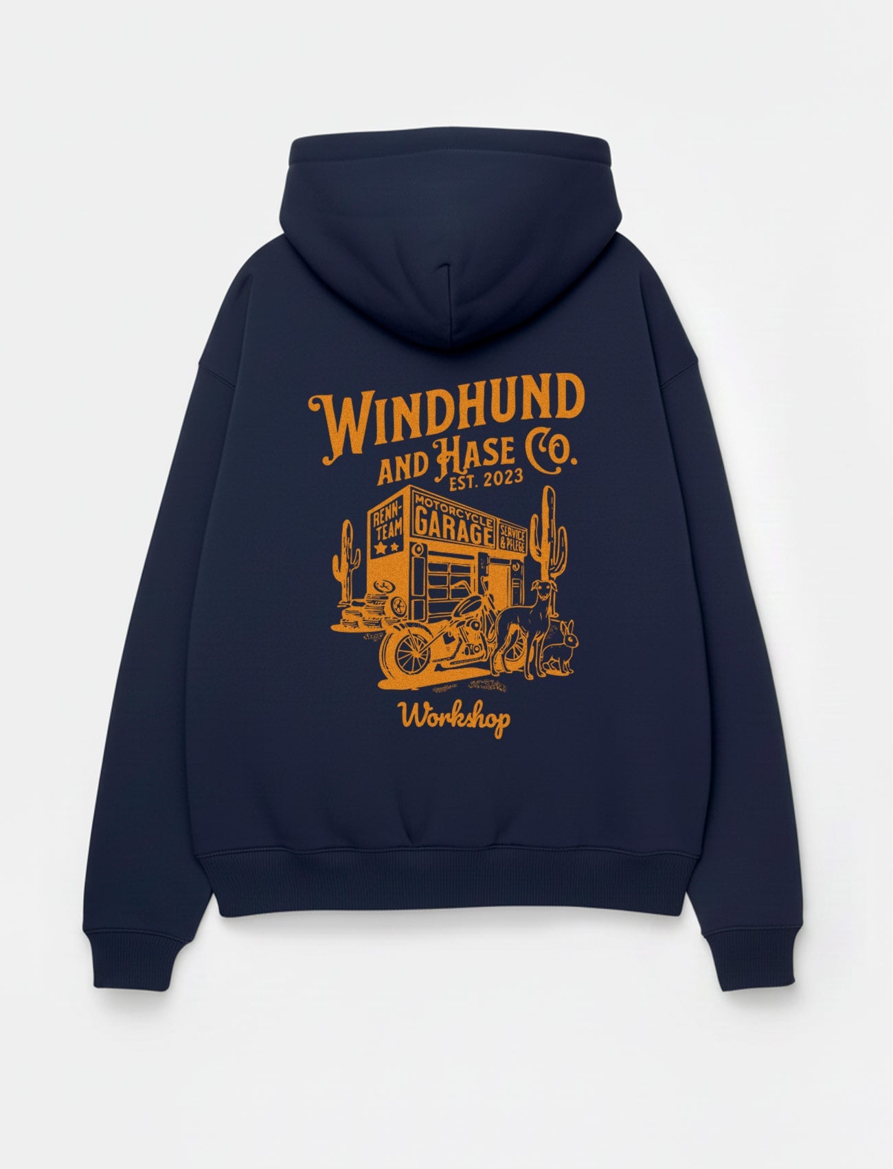 Hoodie Workshop - French Marino - Windhund and Hase