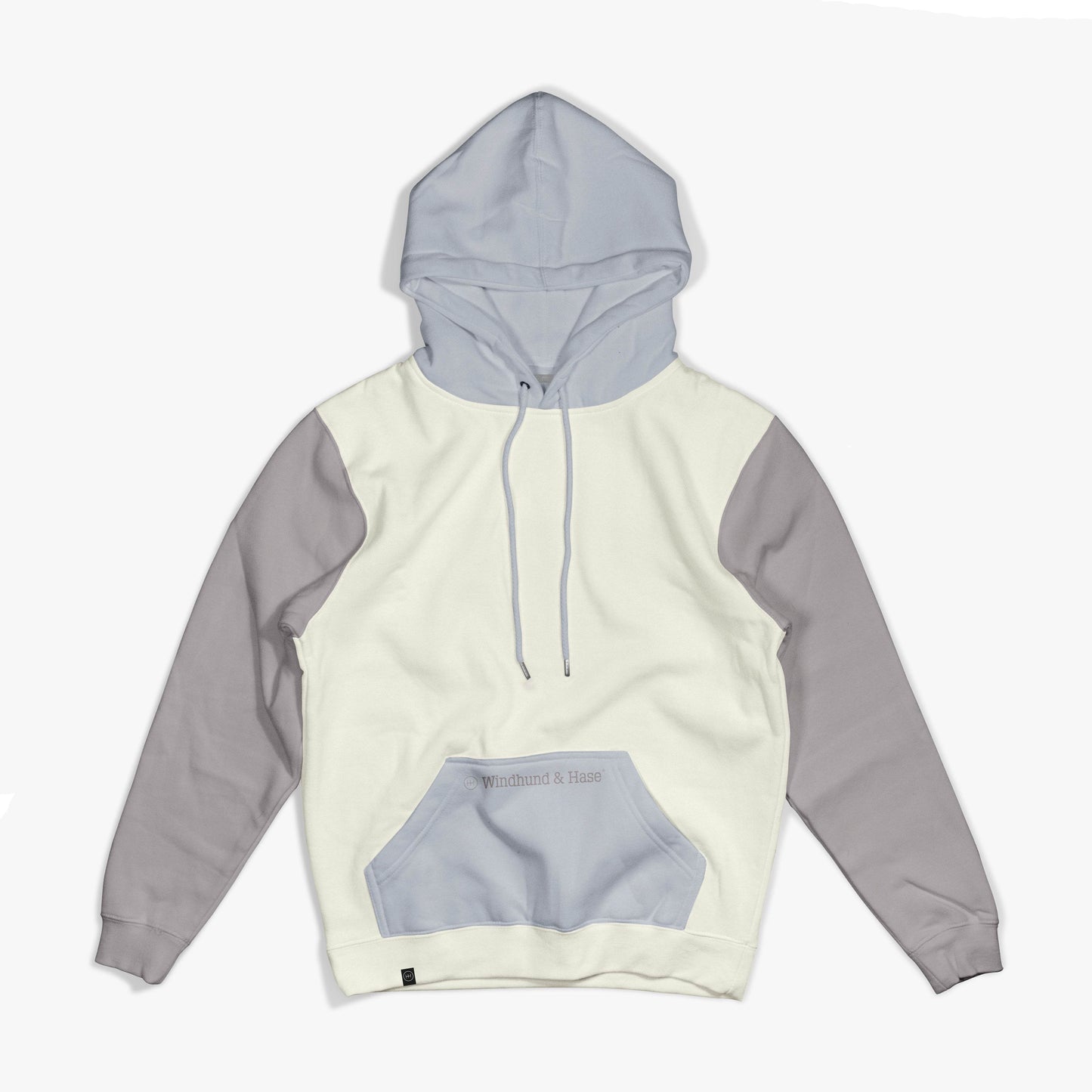 Sudadera Capucha Tricolor - Offwhite - Gris - Azul - Windhund and Hase