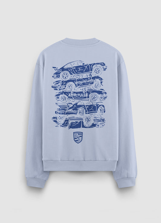 Sudadera Cuello Redondo Crash Porsche - Azul - Windhund and Hase
