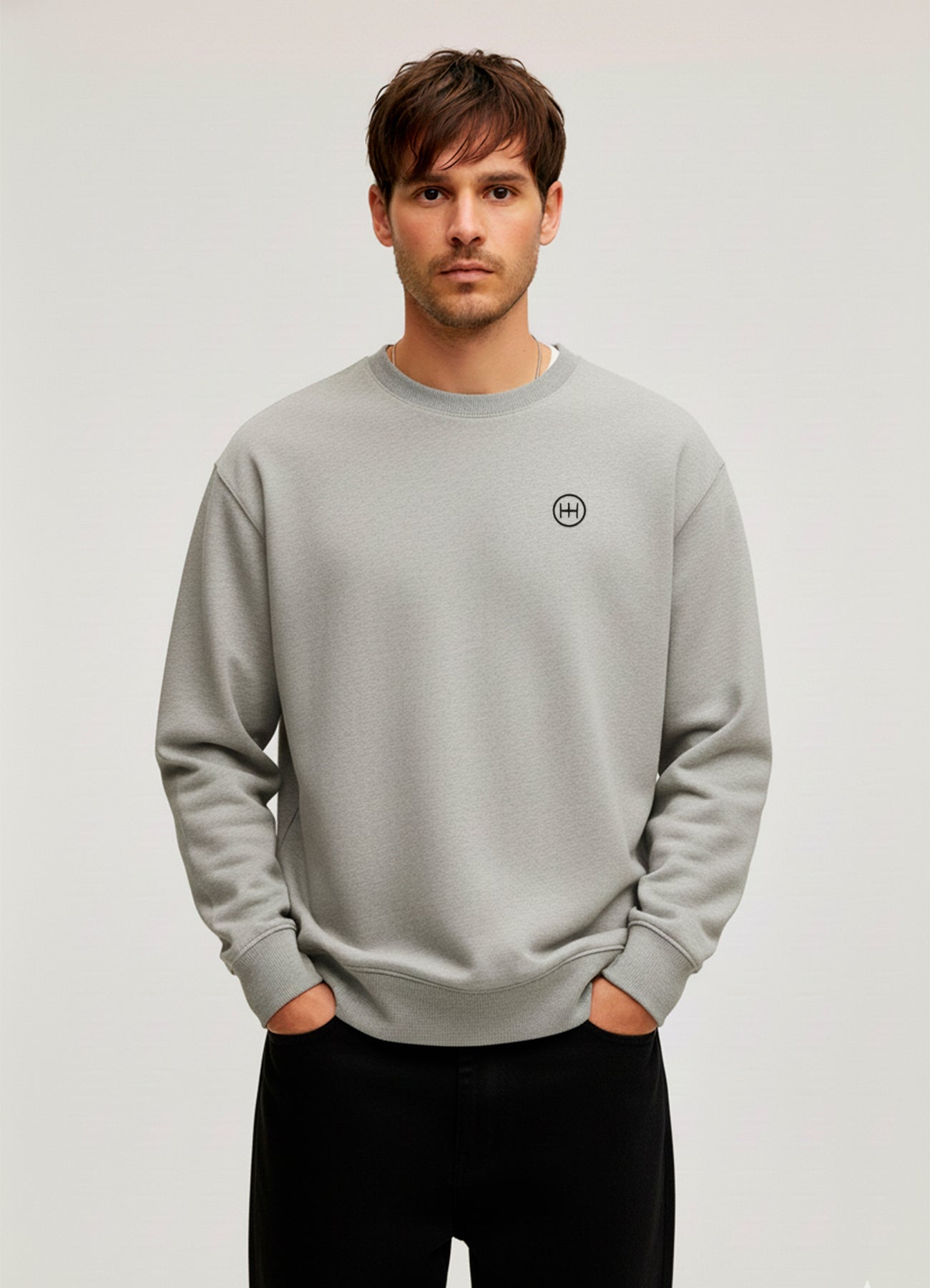 Sudadera Cuello Redondo Datsun - Gris Ash - Windhund and Hase