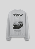 Sudadera Cuello Redondo Datsun - Gris Ash