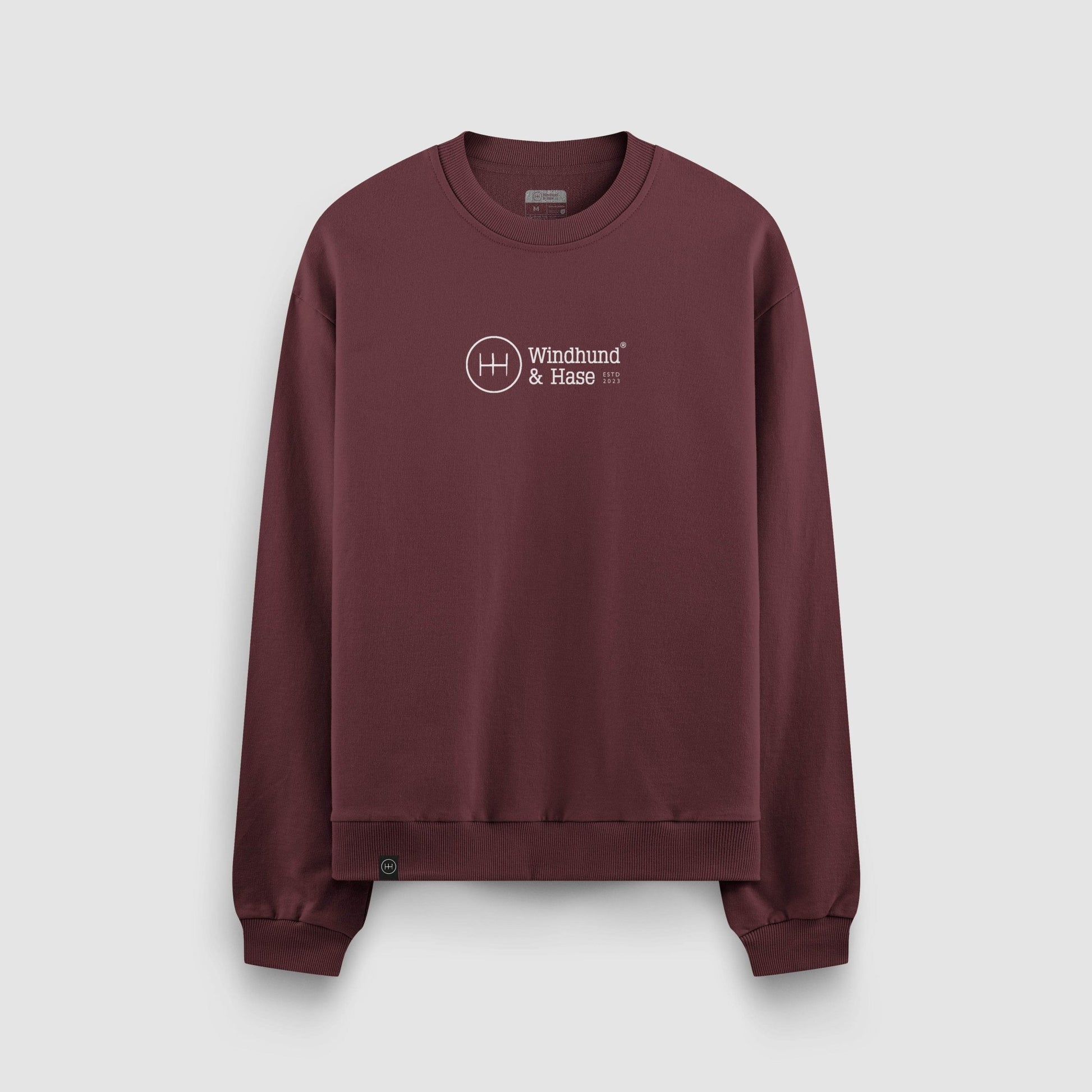 Sudadera cuello Redondo WH - Burdeos - Windhund and Hase