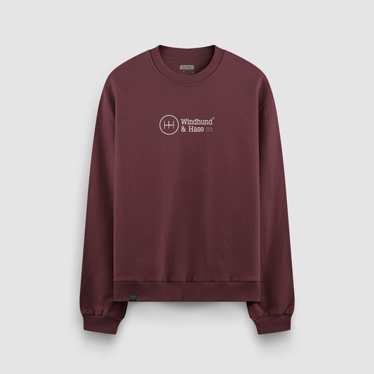Sudadera cuello Redondo WH - Burdeos - Windhund and Hase