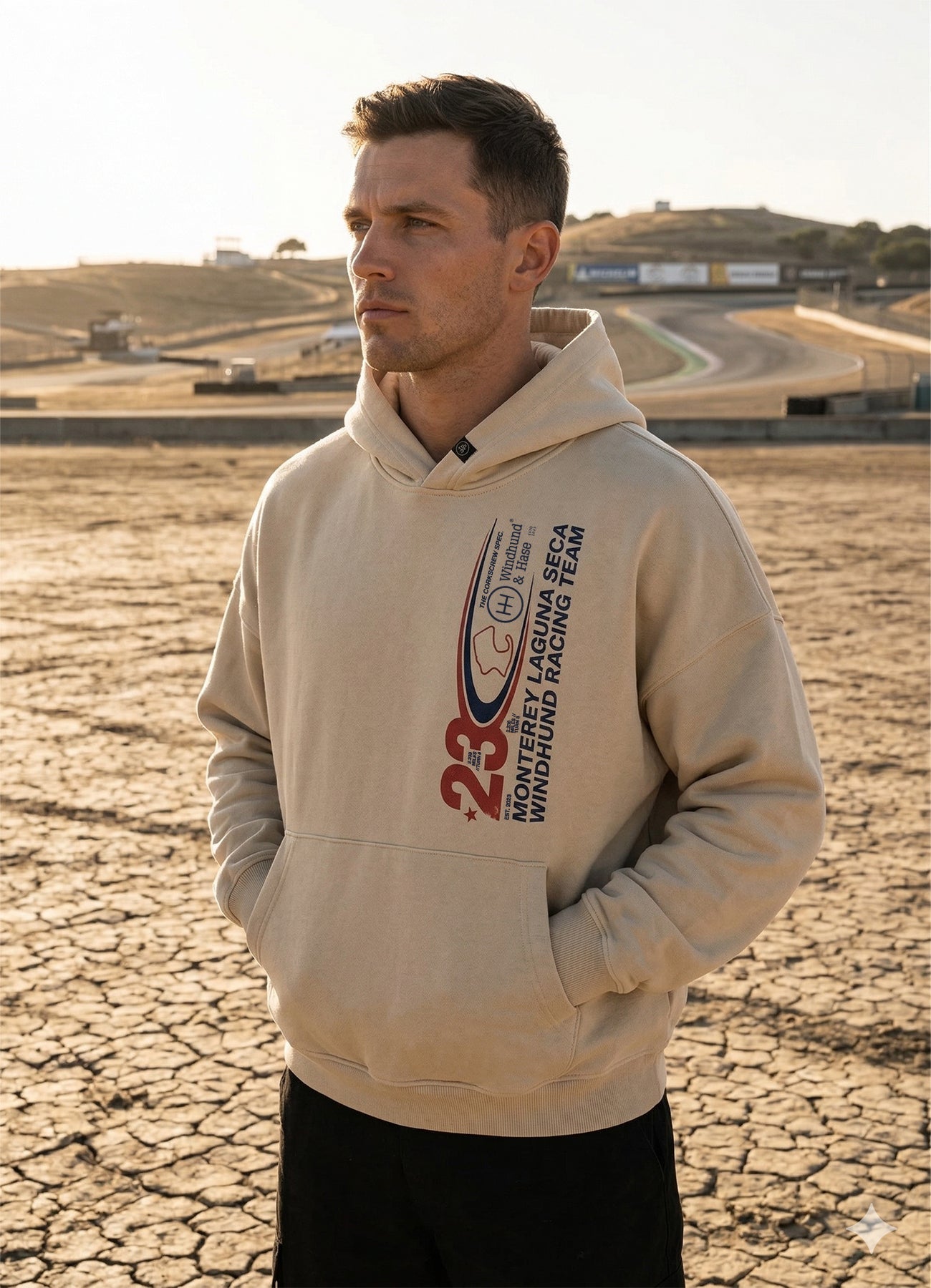 Sudadera Oversize Monterey Laguna Seca "Corkscrew Spec" - Heavyweight Edition - Windhund and Hase