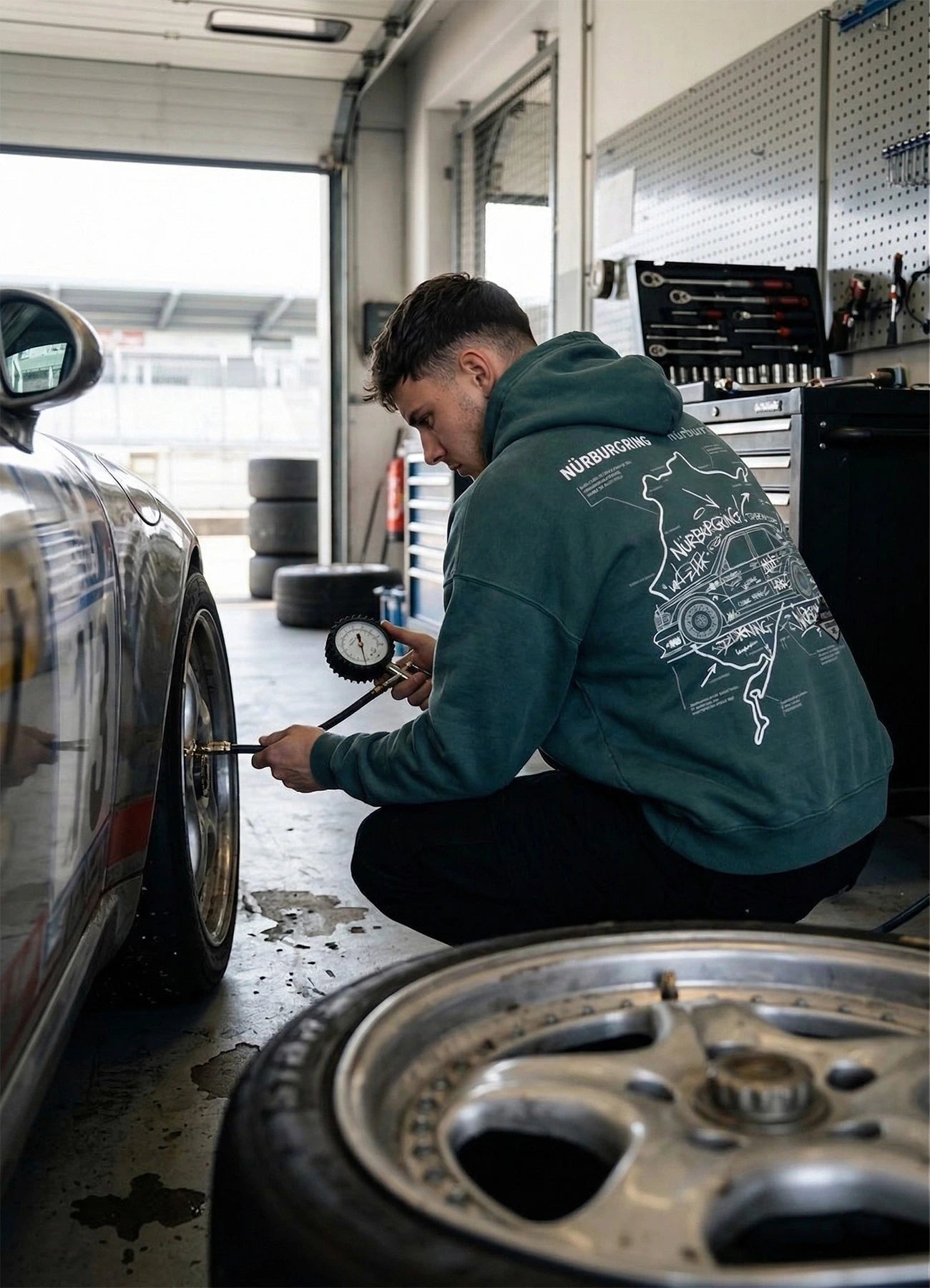 Sudadera Oversize Nürburgring "Track Spec" - Heavyweight Edition - Windhund and Hase