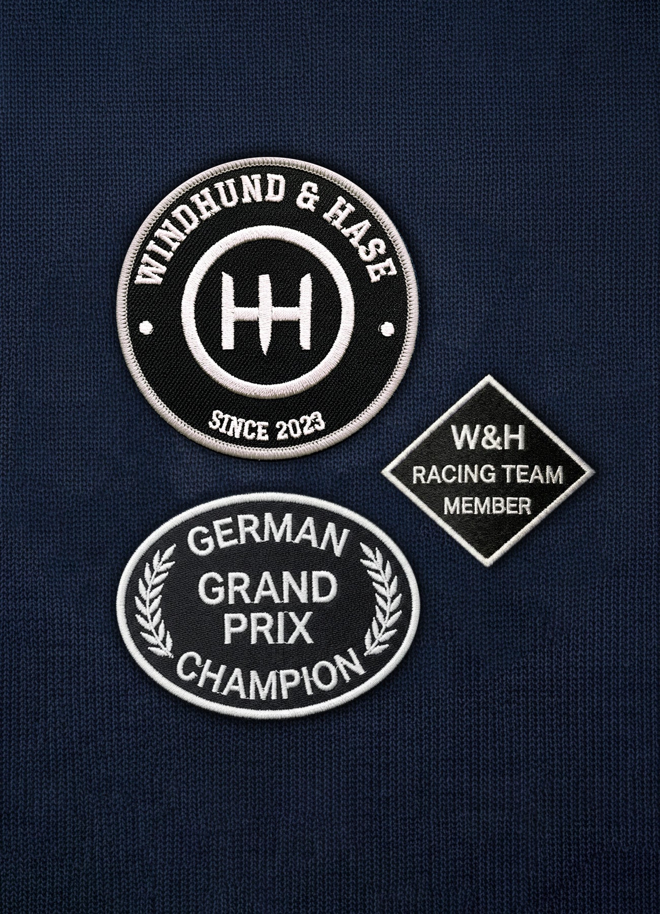 Sudadera Zip 2/3 - W&H German Grand prix - Marino - Windhund and Hase