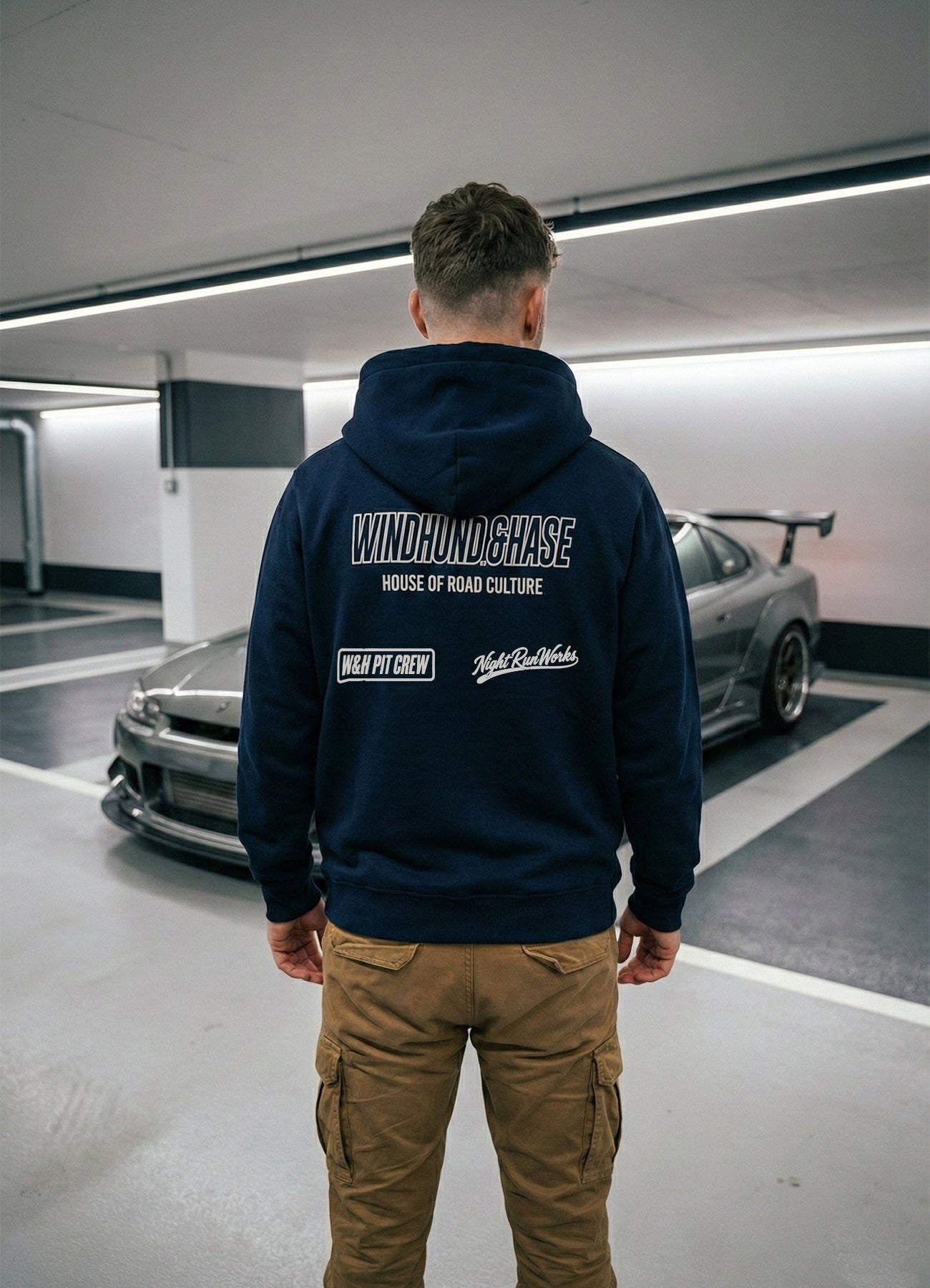 Sudadera Zip - Windhund Pit Crew - French Marino - Windhund and Hase