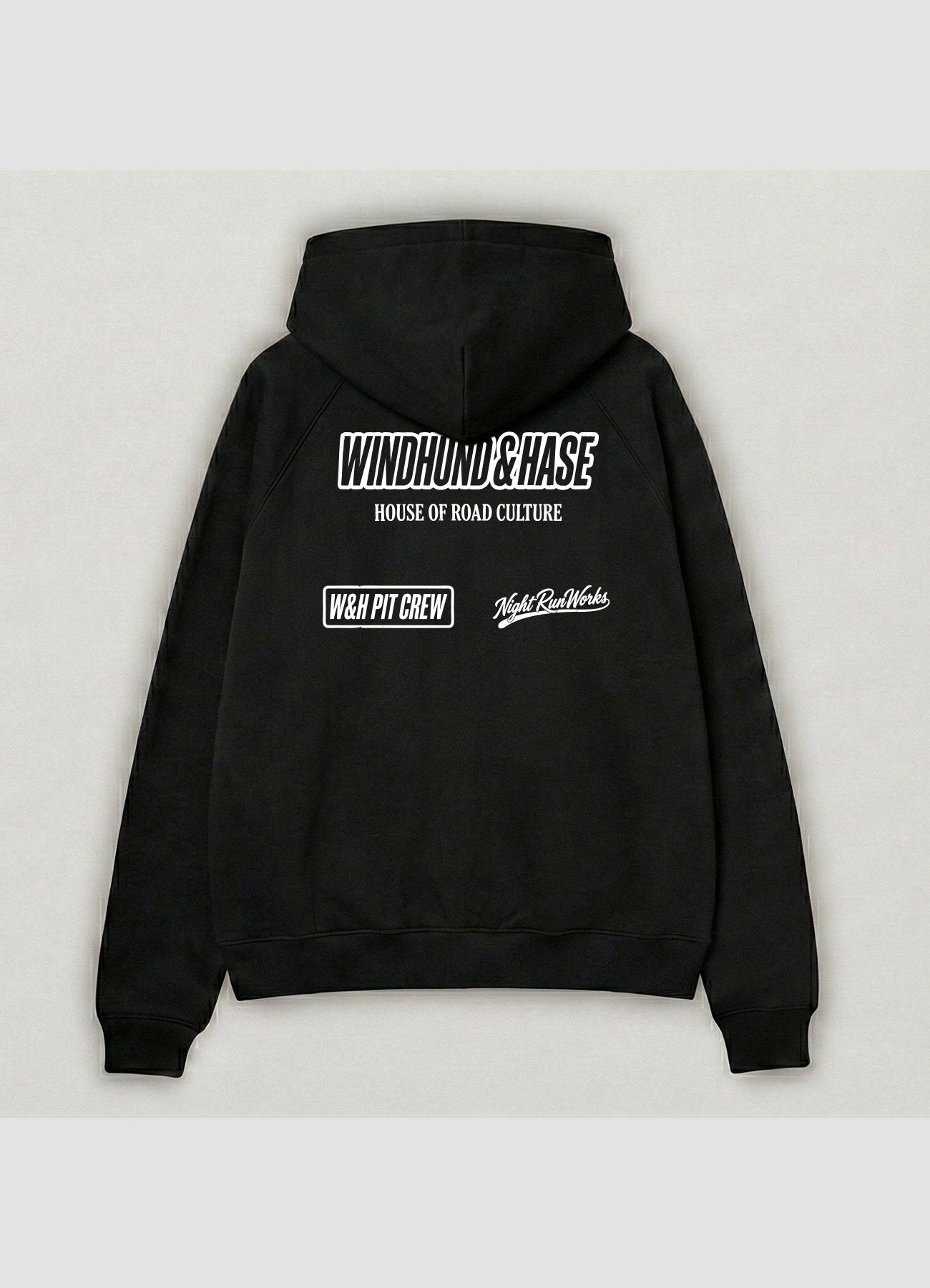 Sudadera Zip - Windhund Pit Crew - Negro - Windhund and Hase