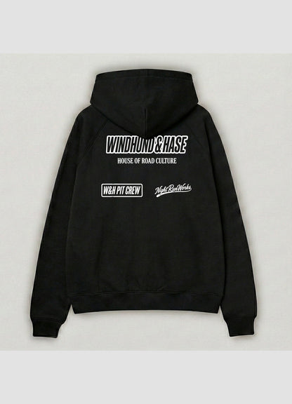 Sudadera Zip - Windhund Pit Crew - Negro - Windhund and Hase