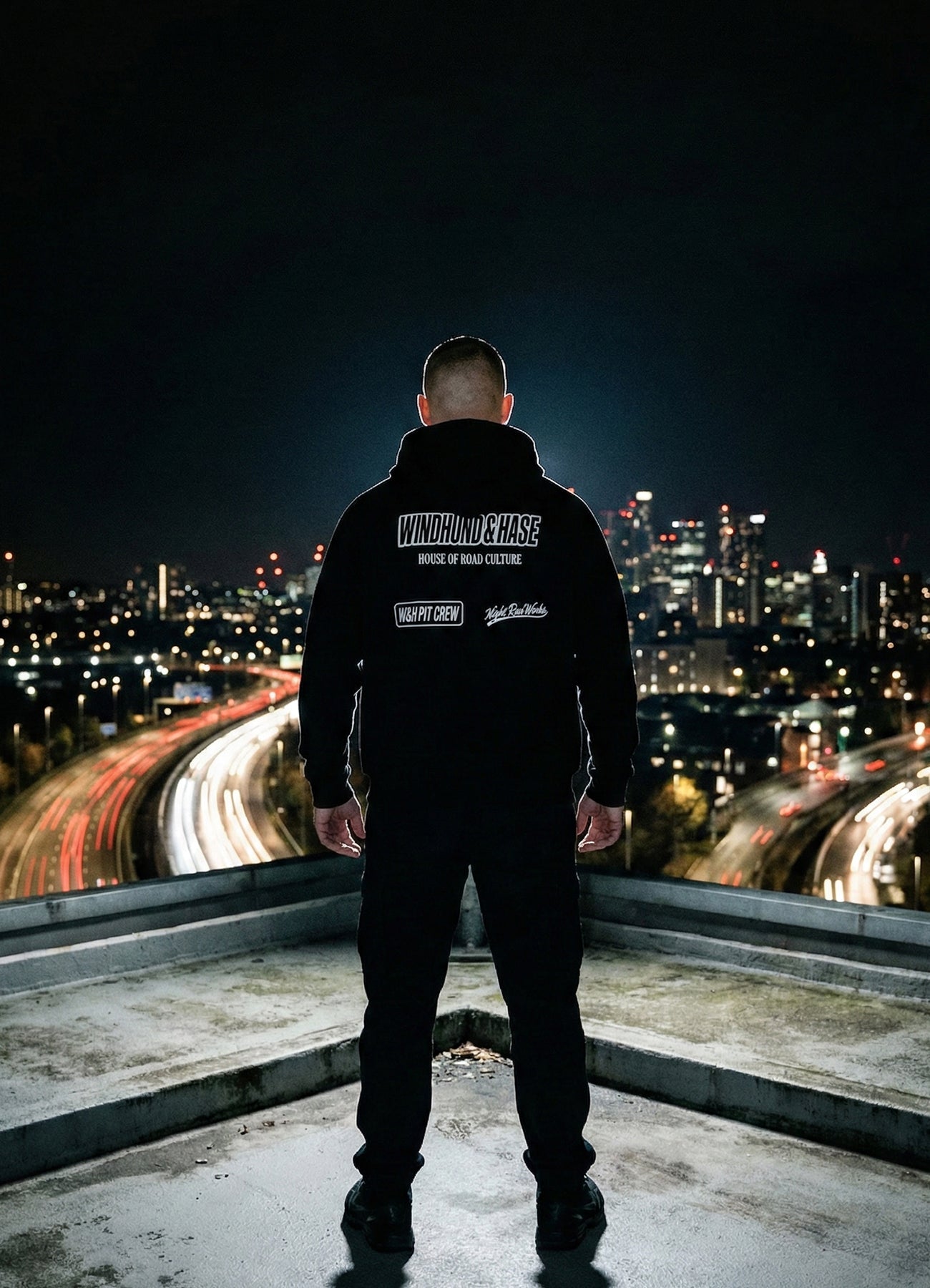 Sudadera Zip - Windhund Pit Crew - Negro - Windhund and Hase