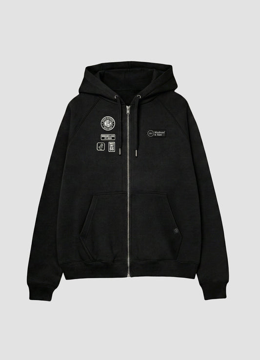 Sudadera Zip - Windhund Pit Crew - Negro - Windhund and Hase